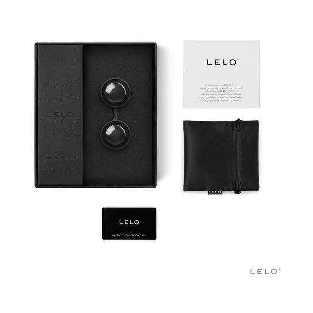 LELO BEADS Noir set with black box, card and storage pouch