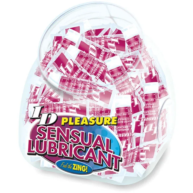 ID Pleasure transparent display bowl with 72 pink 12 ml tubes