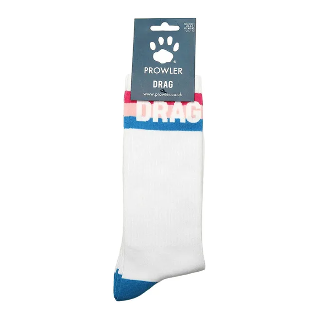 Single packaged Prowler Drag sock with blue heel