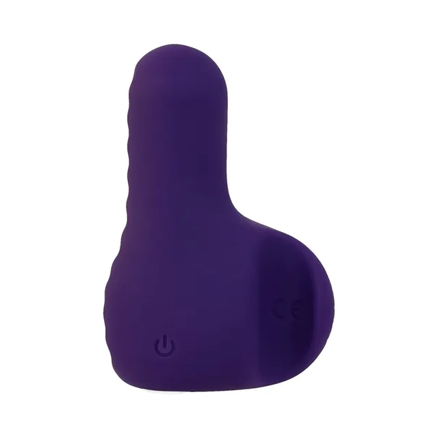 Left angle of purple Nea with side grooves and power button
