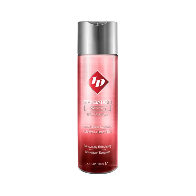 ID Sensation 4.4-ounce clear bottle with pink label and silver cap