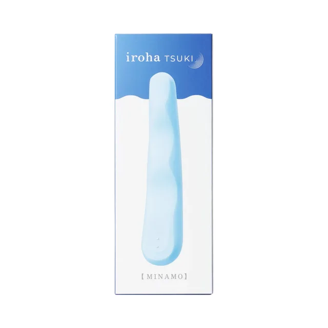 Pale-blue iroha Tsuki Minamo vibrator in blue window box