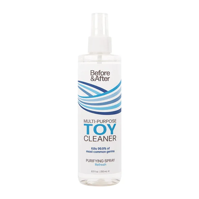 Before and After 8.5 oz toy cleaner with white spray pump