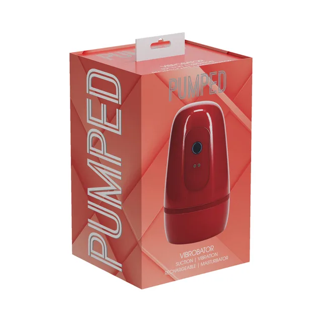 Shots PUMPED Vibrobator metallic red suction vibrator box