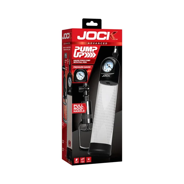 JOCK Pump Up clear cylinder with pull rod and round gauge in box