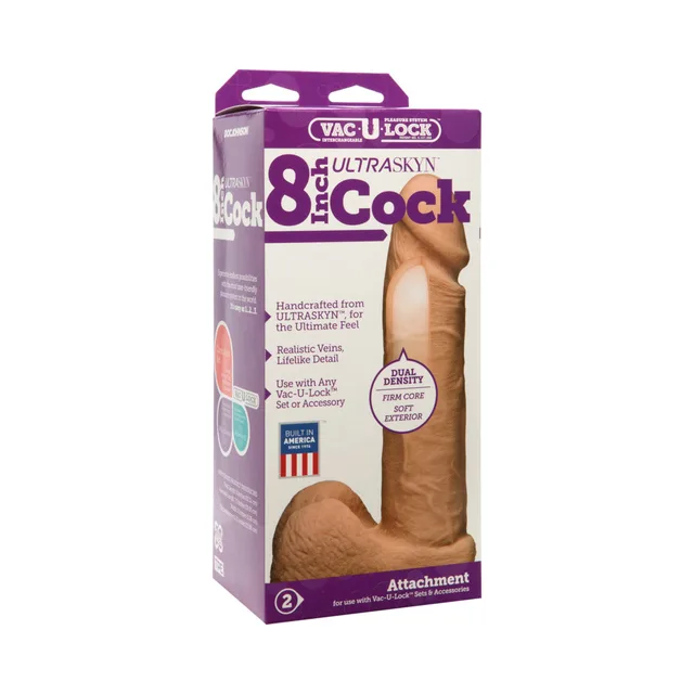 Doc Johnson Vac-U-Lock ULTRASKYN eight-inch dildo retail box