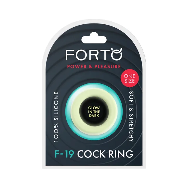 Forto F-19 two-tone cock ring in retail package