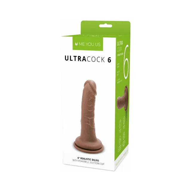 Me You Us Ultra Cock 6-inch caramel dildo retail box
