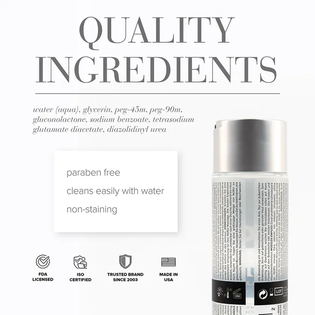 System JO Nuru Massage Gel 8 oz ingredients panel with bottle rear