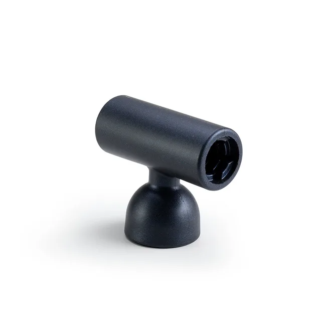 Doxy 3 navy silicone cylindrical masturbator wand attachment angled product view