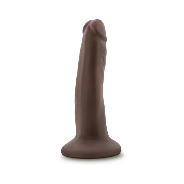 Brown Dr. Skin 5.5-inch dildo upright front view