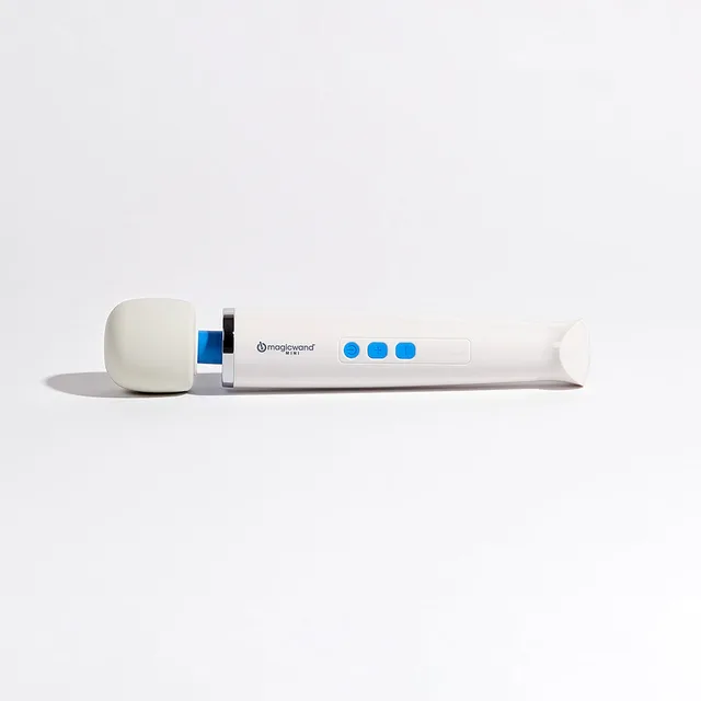 Side view of white Mini wand with rounded head