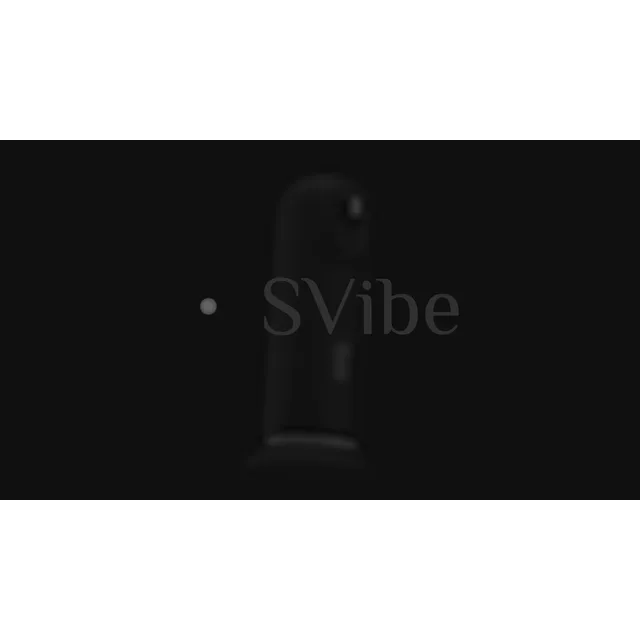 SVibe Ikon Jet black masturbator dark product silhouette with SVibe logo