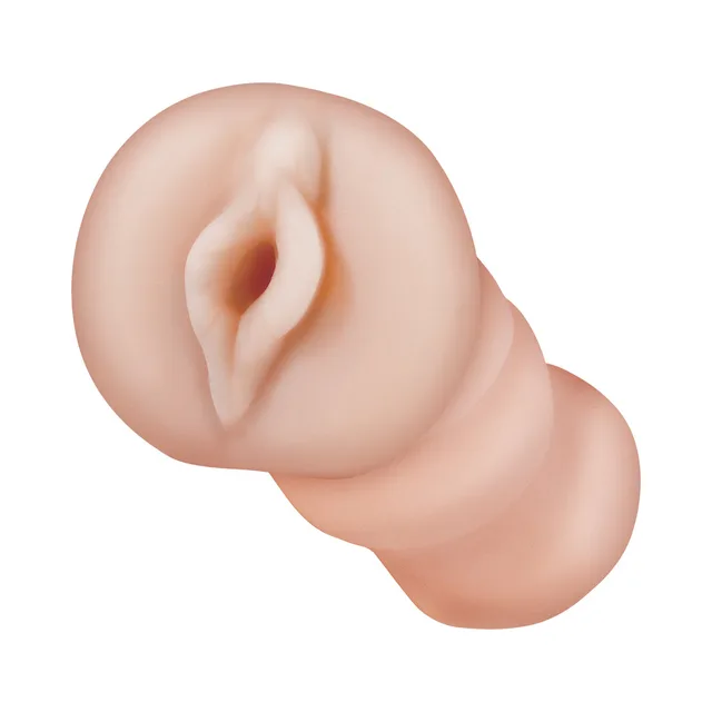 Angled view of light beige Vanessa TPR stroker