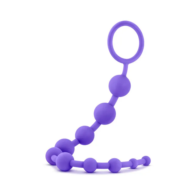 Blush Luxe Purple 10-Bead Strand upright curved strand with large circular ring
