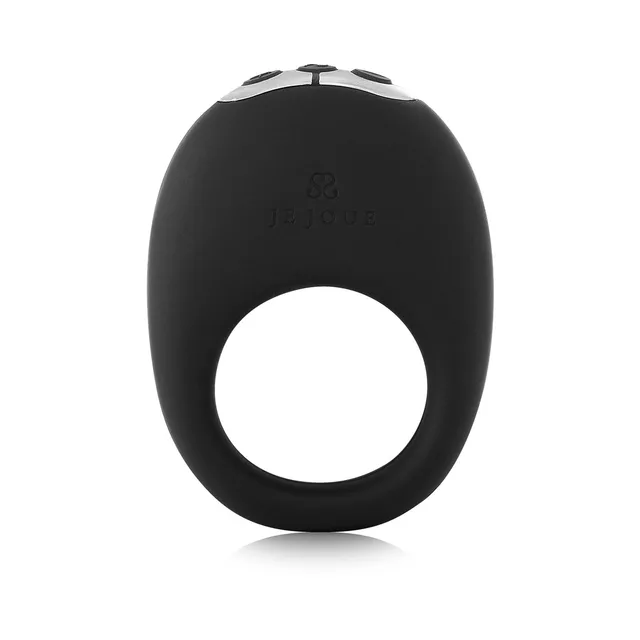 Front view of black Mio cock ring with wide opening