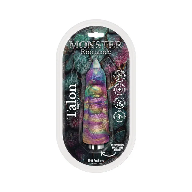 Monster Romance Talon multicolor finger sleeve and silver bullet in clear package