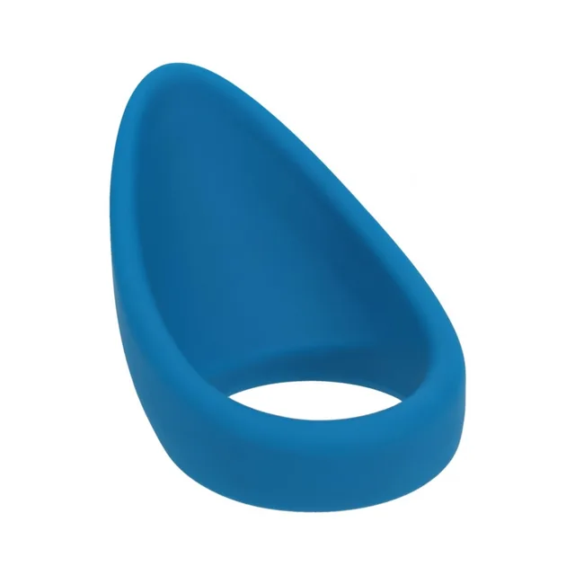 Teal LEVELZ teardrop ring with deep oval center opening