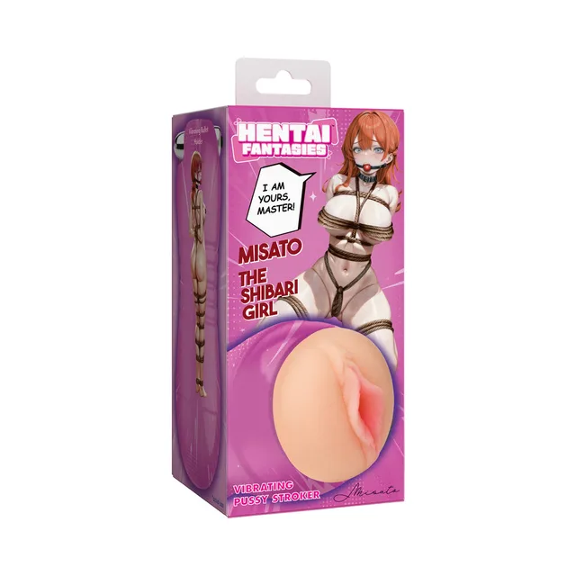 Hentai Fantasies Misato vibrating vulva stroker in illustrated retail packaging