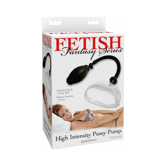 Fetish Fantasy Vacuum Pump clear cylinder black pump and hose retail box