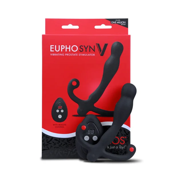 Aneros Eupho Syn V black massager with controller and red retail box