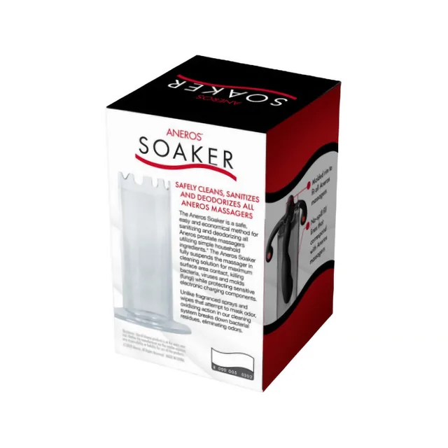 Aneros Soaker clear cylinder retail box rear panel