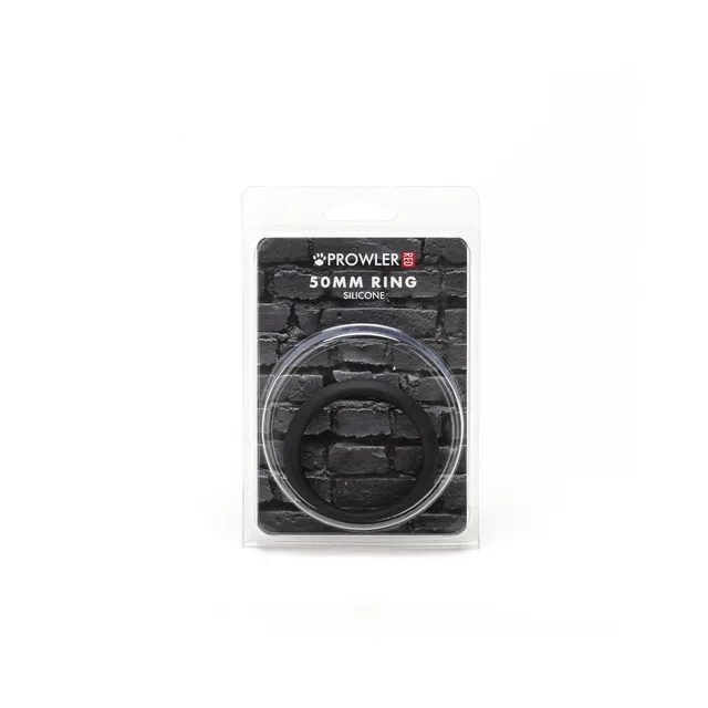 Prowler RED black 50mm silicone ring in clear retail pack