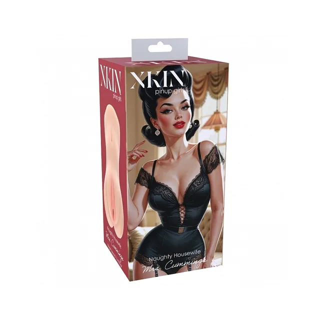Xkin Mrs Cummings beige stroker box with black lingerie art