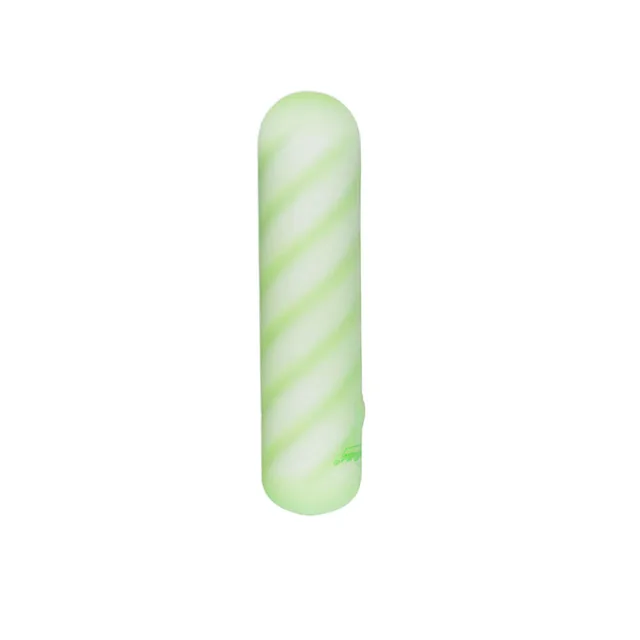 BMS Softies Dual Layer Bullet in green front view showing the white spiral pattern