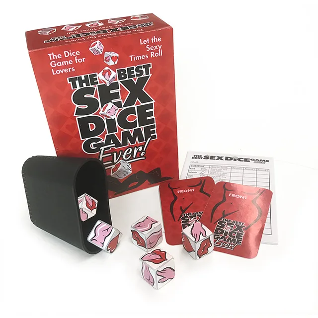 Little Genie Best Sex Dice Game three printed dice paper insert and black box