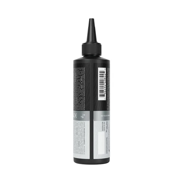 Back of JO Stroker 8 oz bottle with barcode and gray label