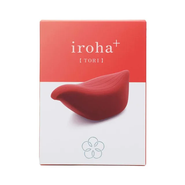 red bird-shaped TENGA iroha+ TORI vibrator pictured on its box