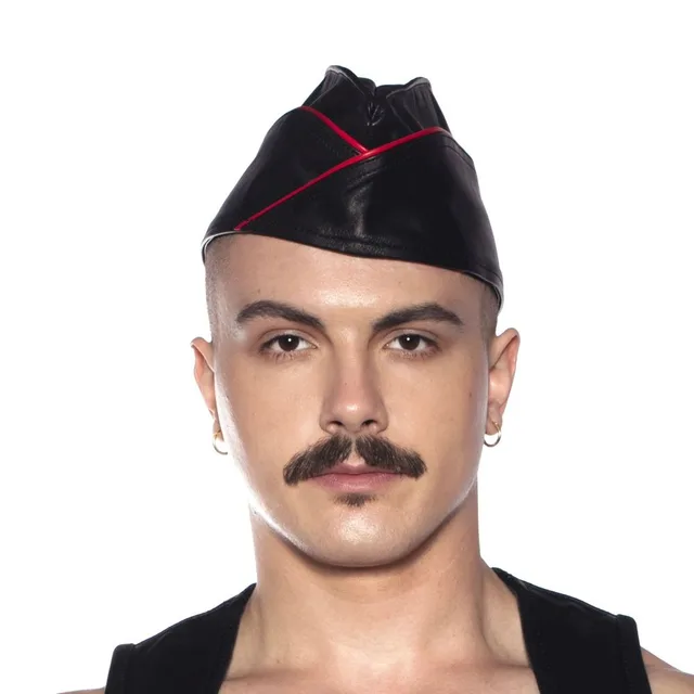 Front view of black and red Prowler RED Triangle cap in 55 cm S