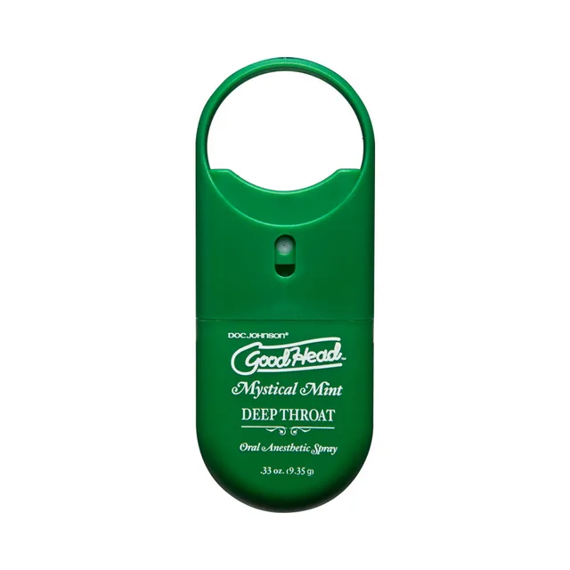 GoodHead To Go Mystical Mint Spray green pocket bottle with circular finger grip