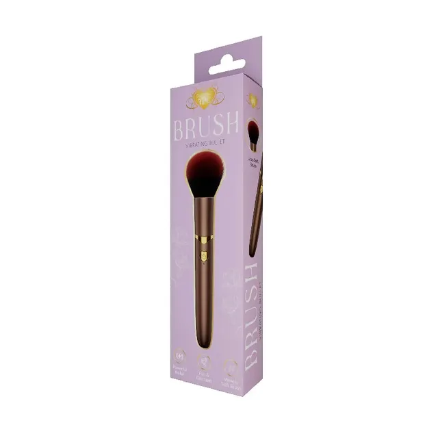Savage Me gold Brush Vibrating Bullet in purple retail box