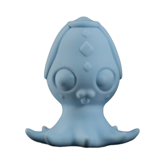 platinum-grey Princette Puppypus with rounded head and short tentacles