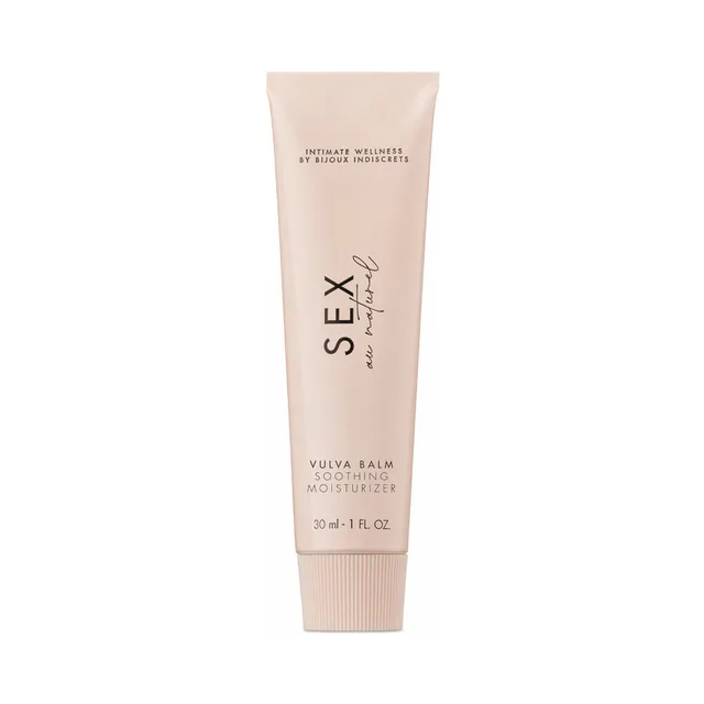 Sex Au Naturel Vulva Balm 1 oz upright front view of squeeze tube