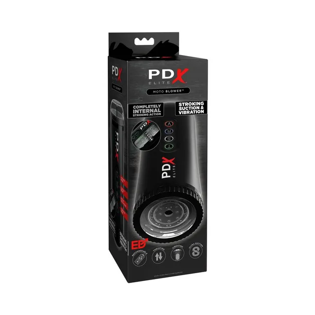 PDX Elite Moto Blower black rechargeable masturbator retail box