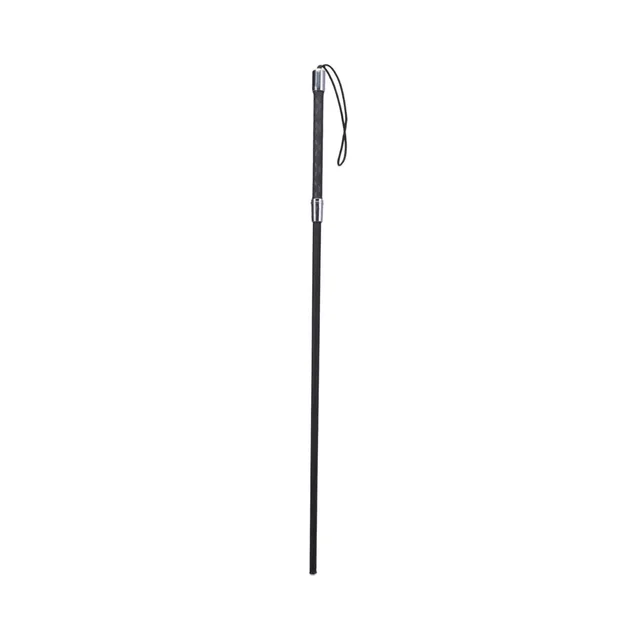 full-length black Tantus Vow cane with slim shaft and wrist loop