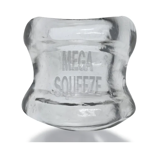 Front view of clear Mega Squeeze hourglass profile