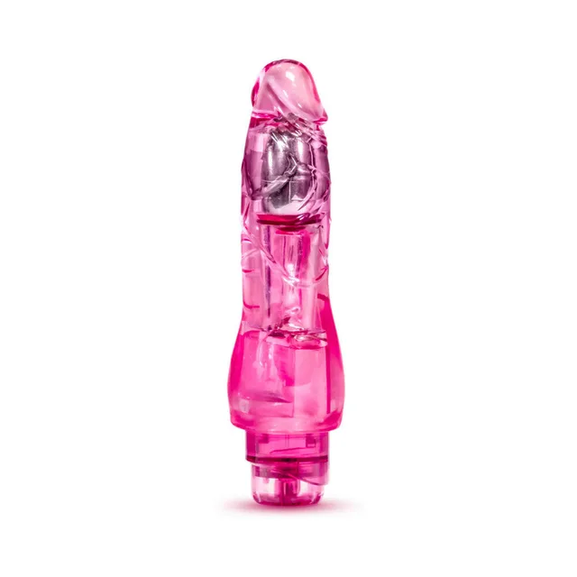 Front view of pink Fantasy Vibe shaft with clear center window