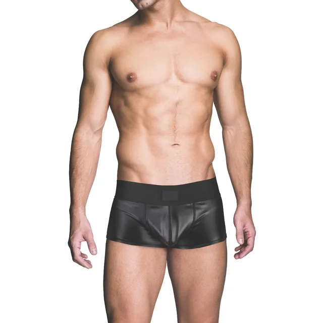 Front view of Prowler RED wetlook trunk in size 2XL