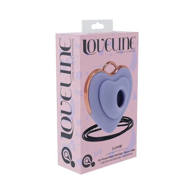 Shots LoveLine Luvie lavender heart-shaped vibrator retail box