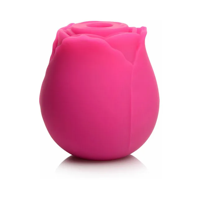 Front view of magenta Rose Crush sculpted rosebud