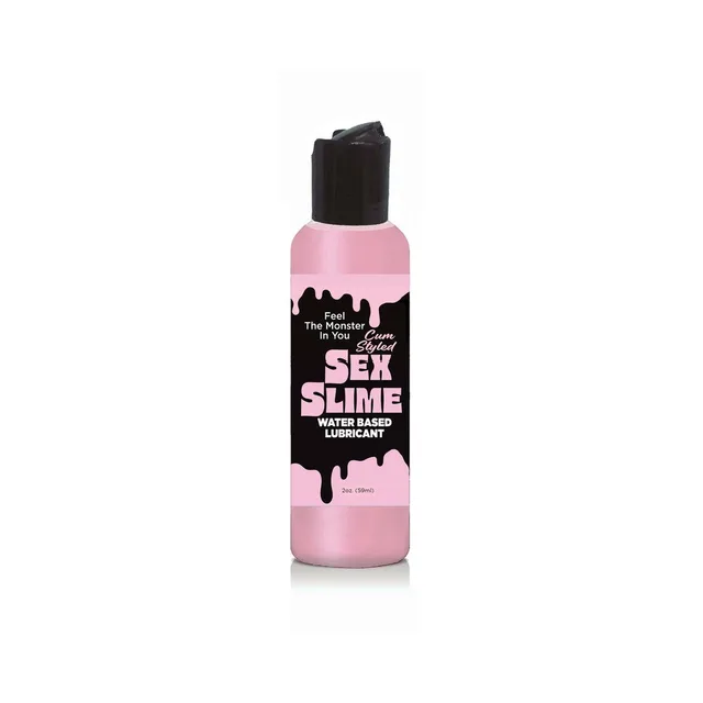 Opaque-pink Sex Slime 2 oz bottle with black flip-top cap