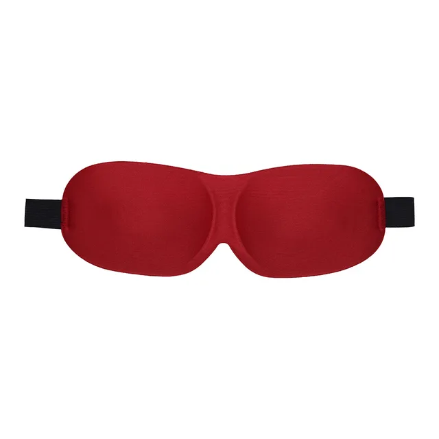 Front view of dark red Ouch 3D mask with black straps