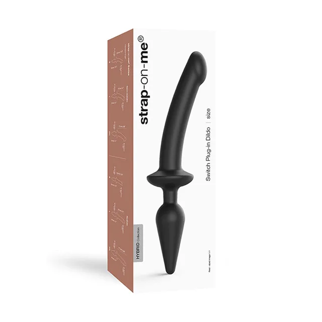 Strap-On-Me Switch black large dual-ended dildo box