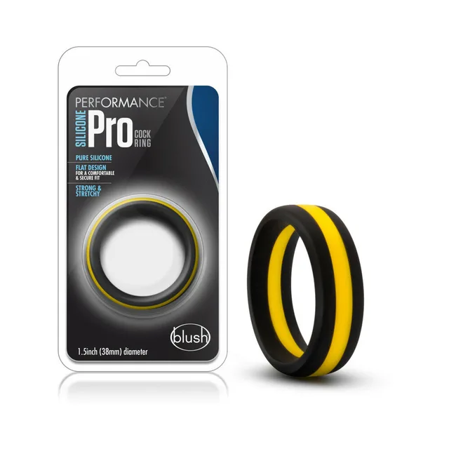 Blush Performance Go Pro black-and-gold ring beside matching Performance Pro retail package