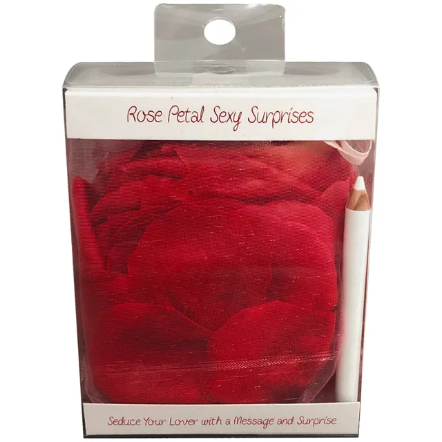 Red Rose Petal Sexy Surprises inside clear window box
