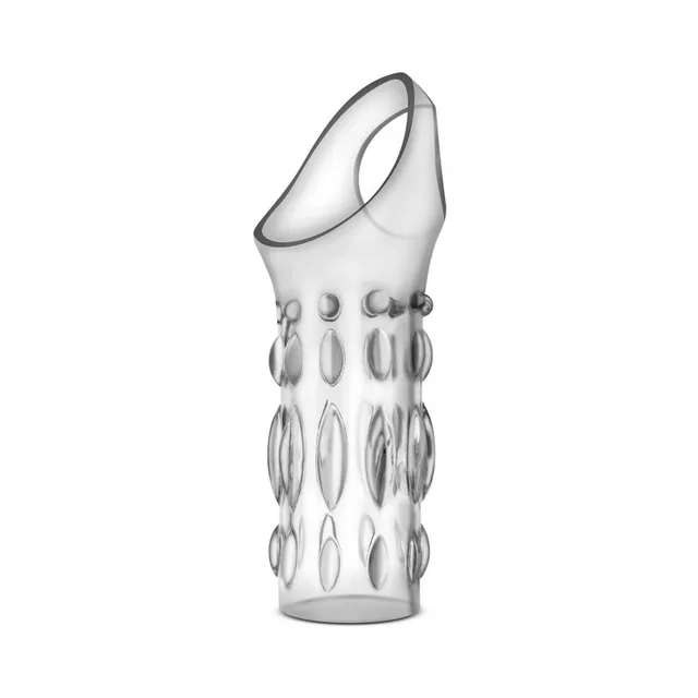 Blush Performance Clear Studded Sleeve Ring front view with angled opening